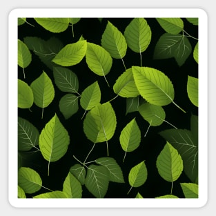 Green Leaves Pattern 6 Sticker